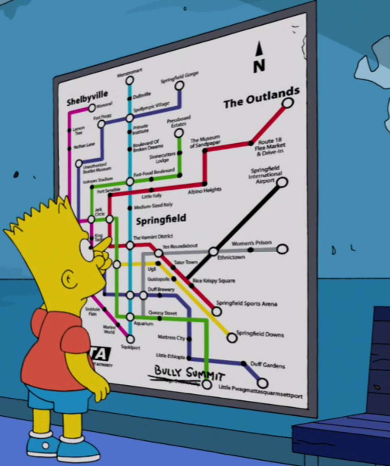 Illustration for article titled Next Stop, Springfield: Navigating The Simpsons' New Subway